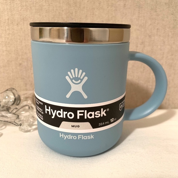 Hydro Flask NEW Mug With Black Lid Colour: Rain 12oz - Picture 2 of 11